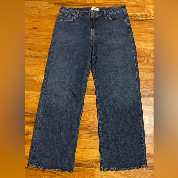 AGOLDE Harper Jeans Size 33 EUC lLike New Straight Wide Leg Stretch A915… - Picture 3 of 13